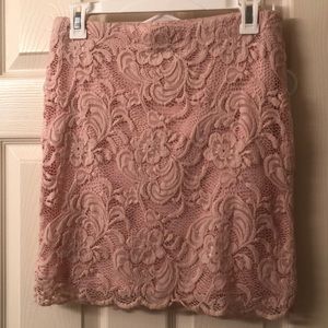 Blush pink mini skirt